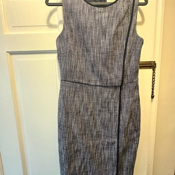 Fantastic J. Crew Two Piece Navy Tweed Suit Set—Dress and Jacket - Picture 2 of 6